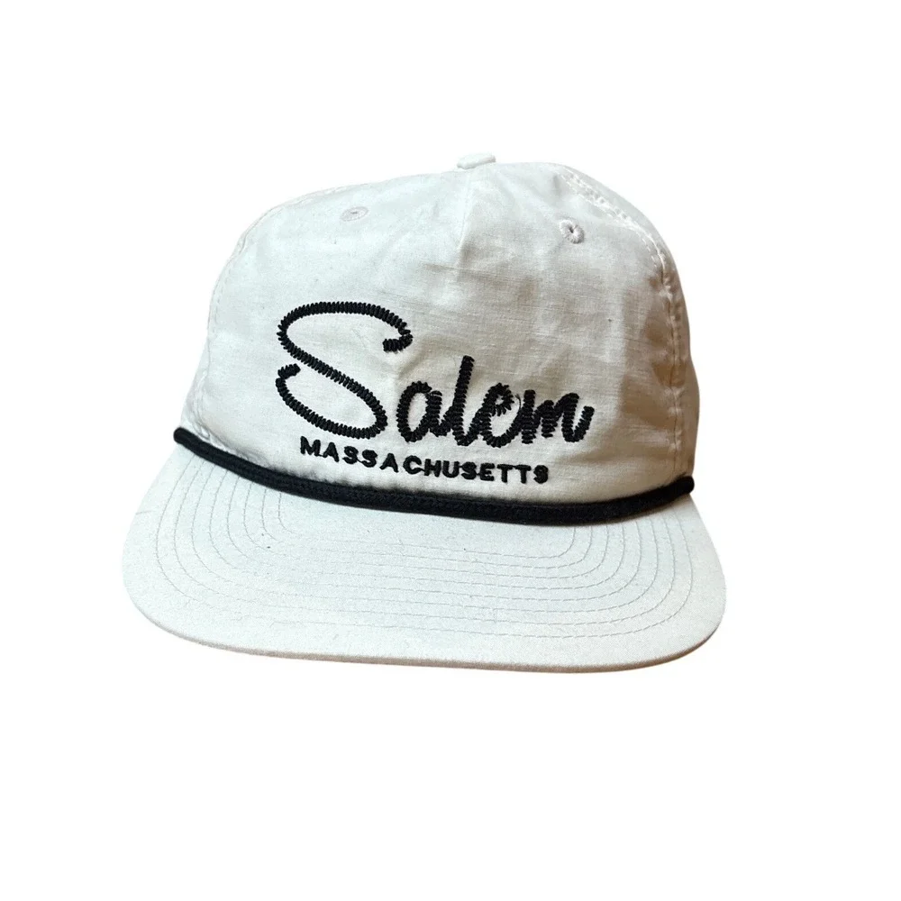 Richardson Salem Massachusetts Hat Unisex White Vintage Rope Snapback SIZE OSFM